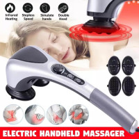 Double Head Full Body Massager Machine Variable Speed Far Infrared Handheld Body Massager Hamme