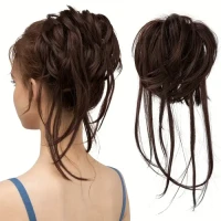 Synthetic Hair Bun Extension